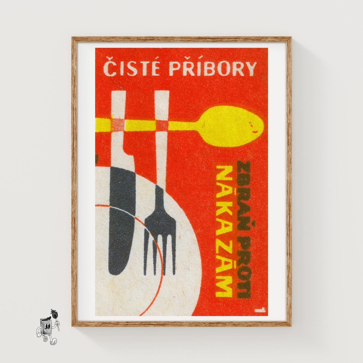 Cutlery - vintage matchbox label print