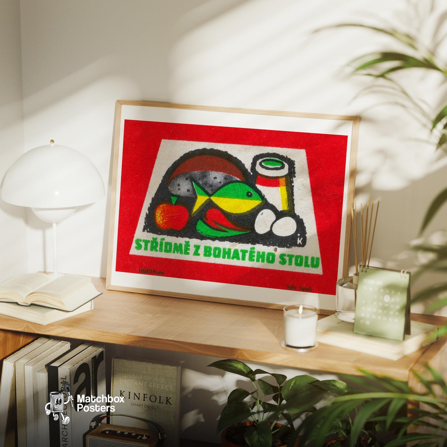 Balanced Diet - vintage matchbox label print - office wall