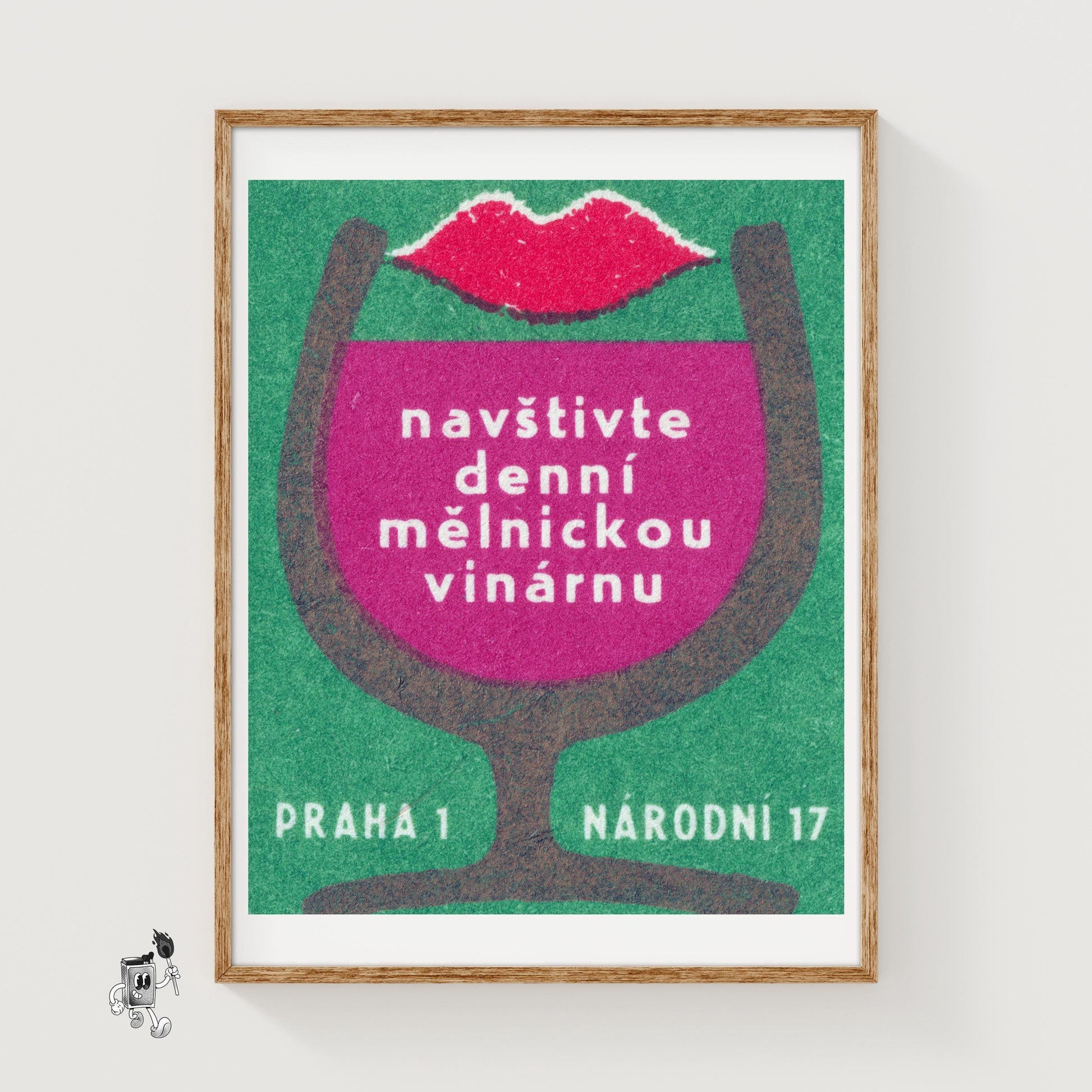 Wine Bar - vintage matchbox label print