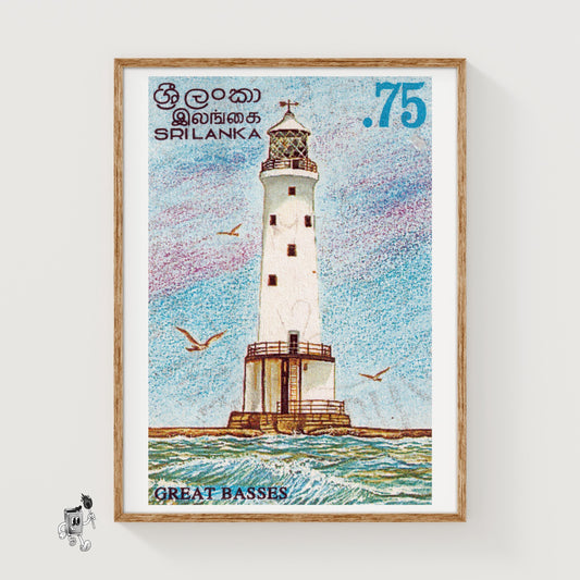 Lighthouse Wall Art - vintage matchbox label print