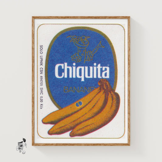 Banana Bunch - vintage matchbox label print
