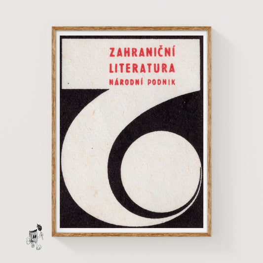 Number Six - vintage matchbox label print