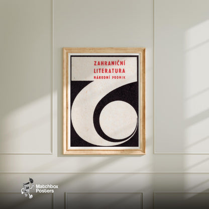 Number Six - vintage matchbox label print - bedroom mockup