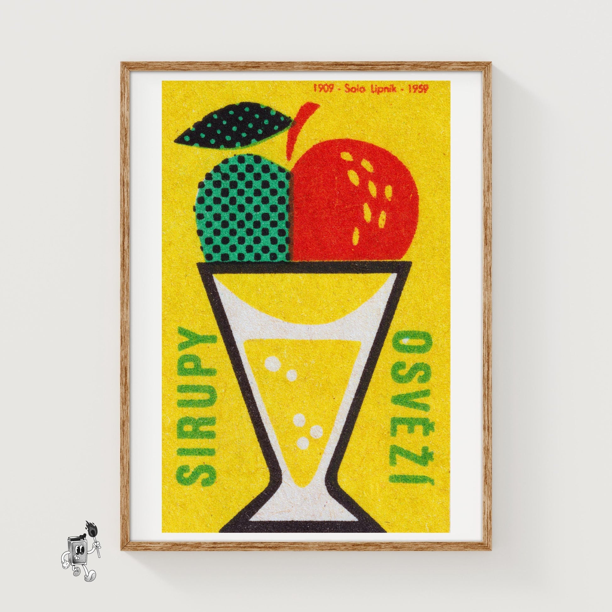 Fruit Cocktail - vintage matchbox label print