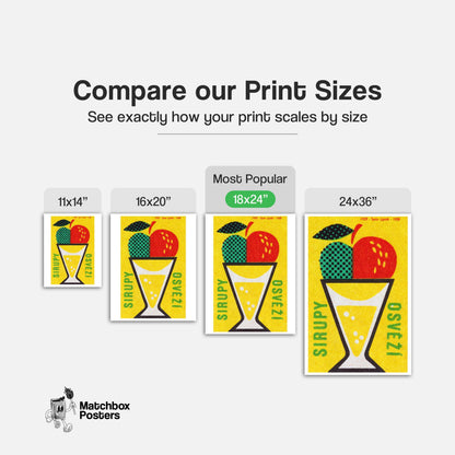 Fruit Cocktail - vintage matchbox label print - gallery wall preview