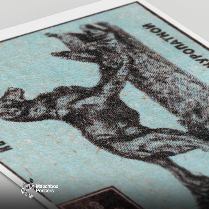 Setter Dog - vintage matchbox label print - close-up detail