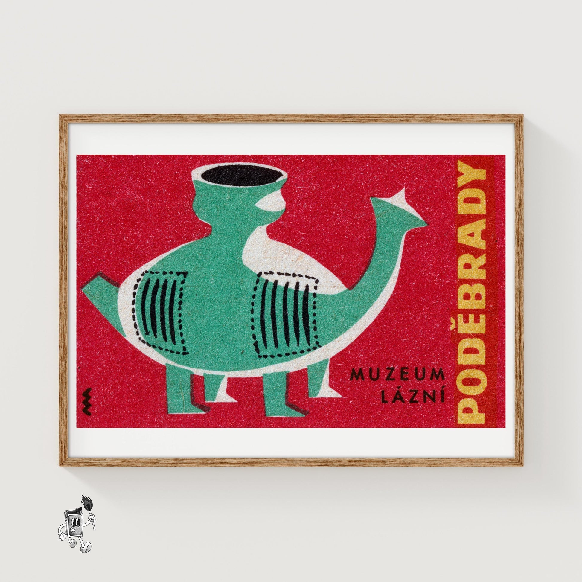 Abstract Animal Vessel - vintage matchbox label print