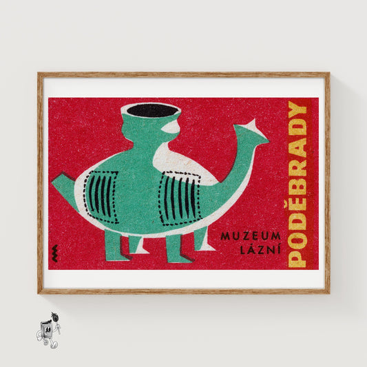 Abstract Animal Vessel - vintage matchbox label print