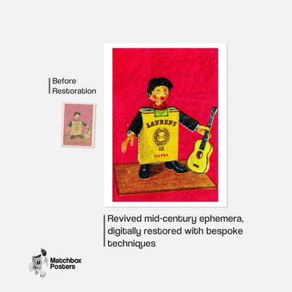 Cartoon Character 1960s-70s Cigarette Card - vintage matchbox label print - framed wall art preview