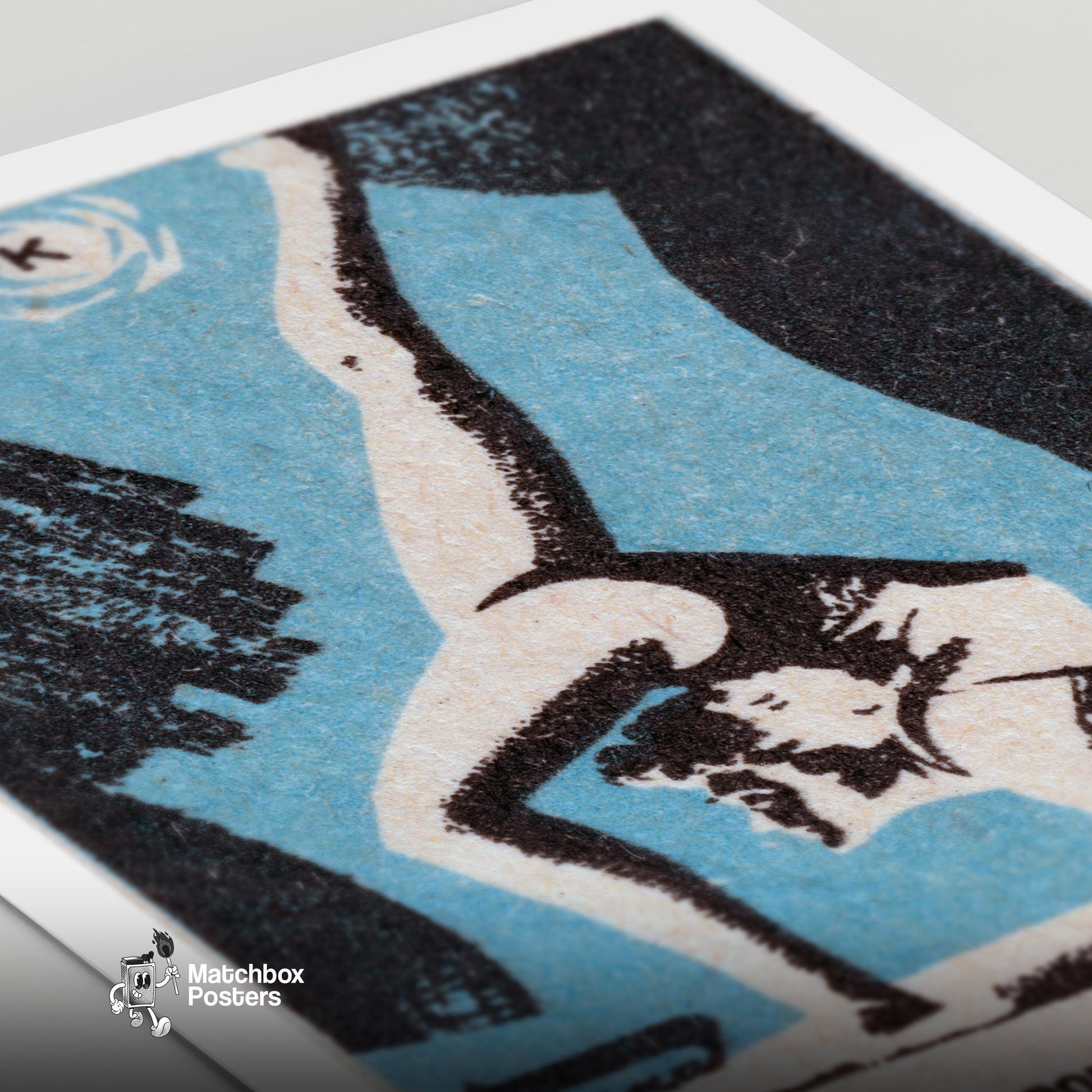 Circus Performer - vintage matchbox label print - close-up detail