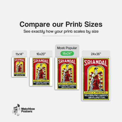 Illustration Of A Woman - vintage matchbox label print - gallery wall preview