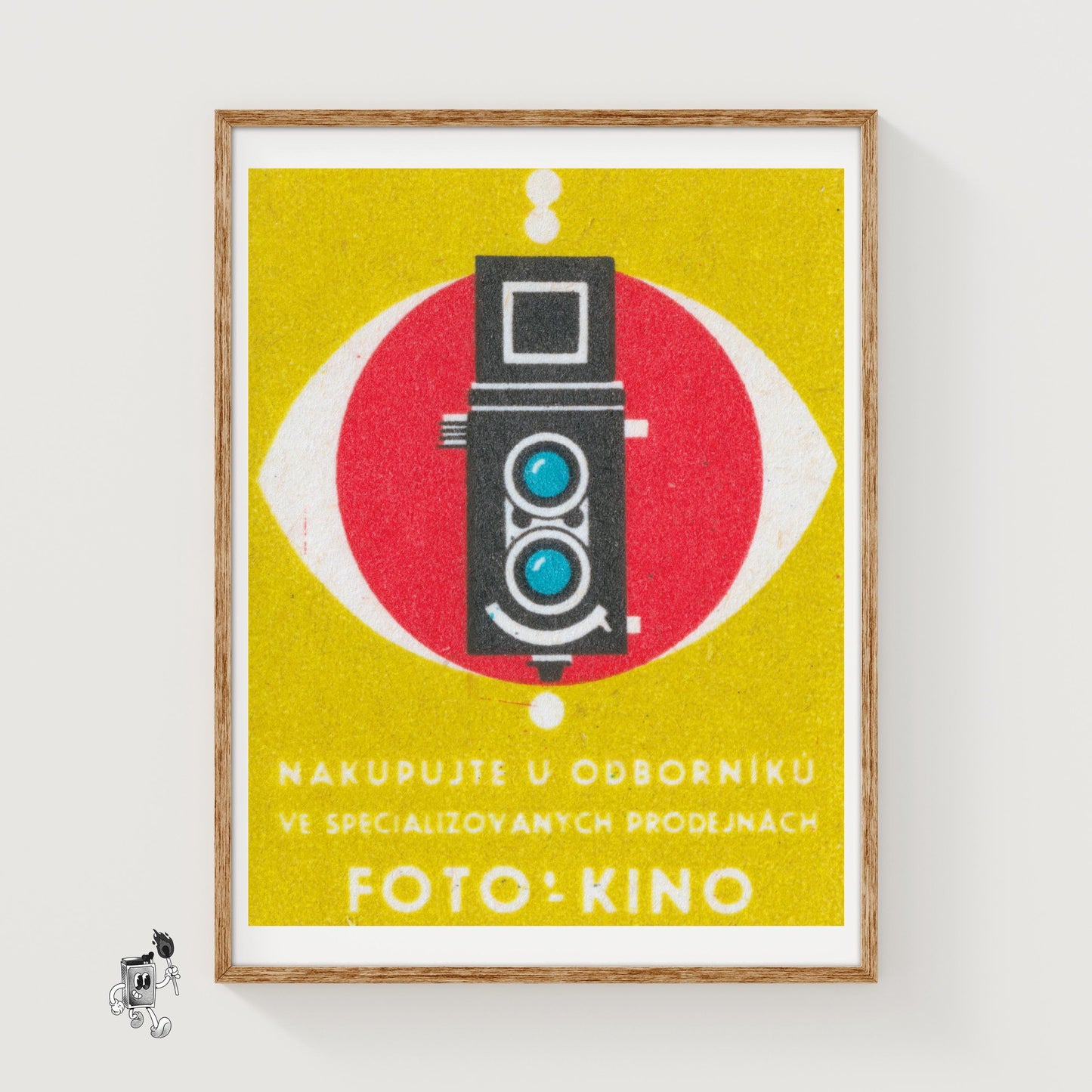 Vintage Camera Store Advertizement - vintage matchbox label print