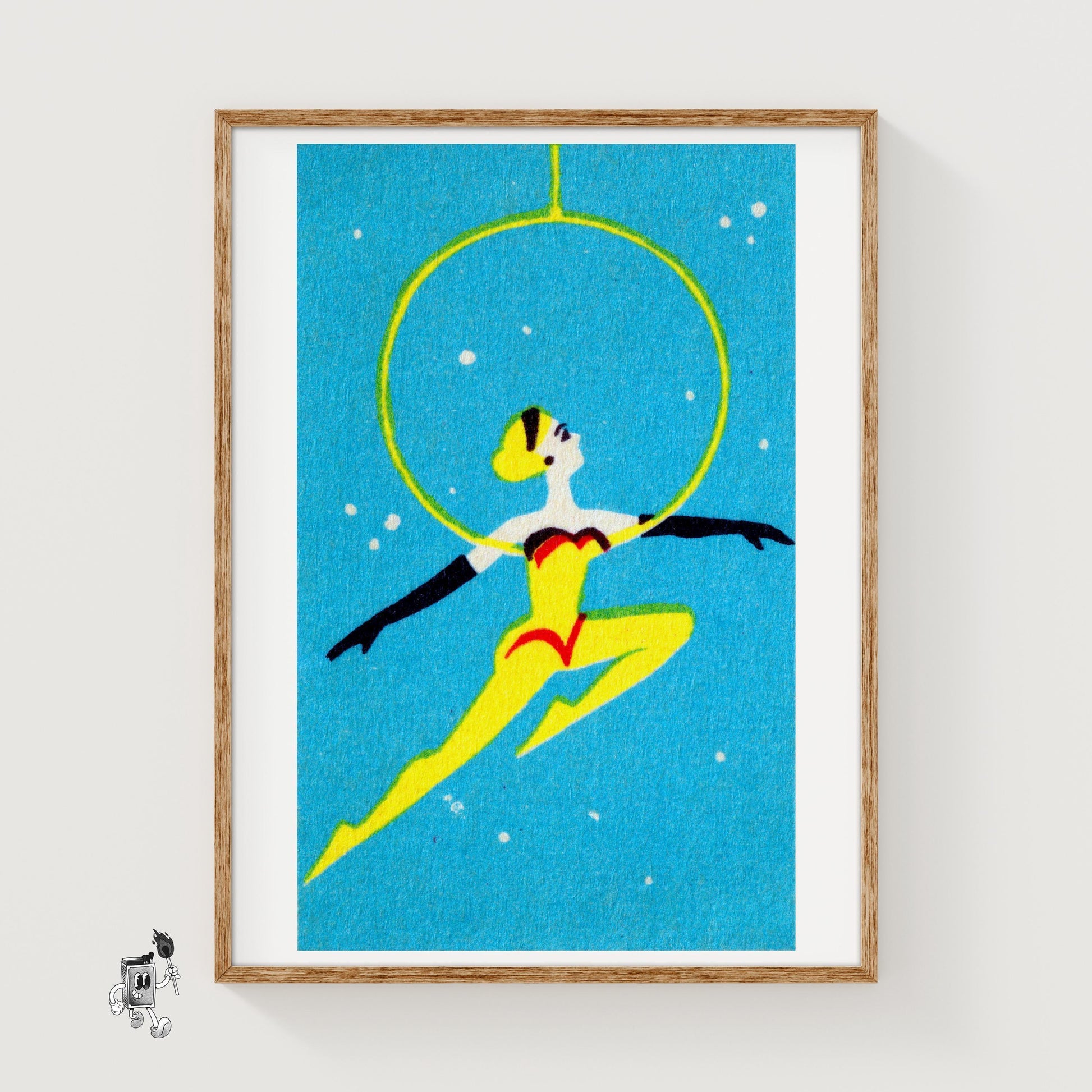 Hoop Dancer - vintage matchbox label print