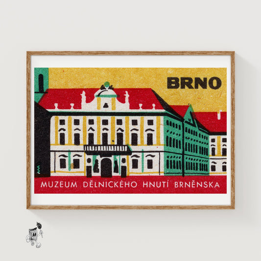 Museum of the Workers Movement BRNO - vintage matchbox label print