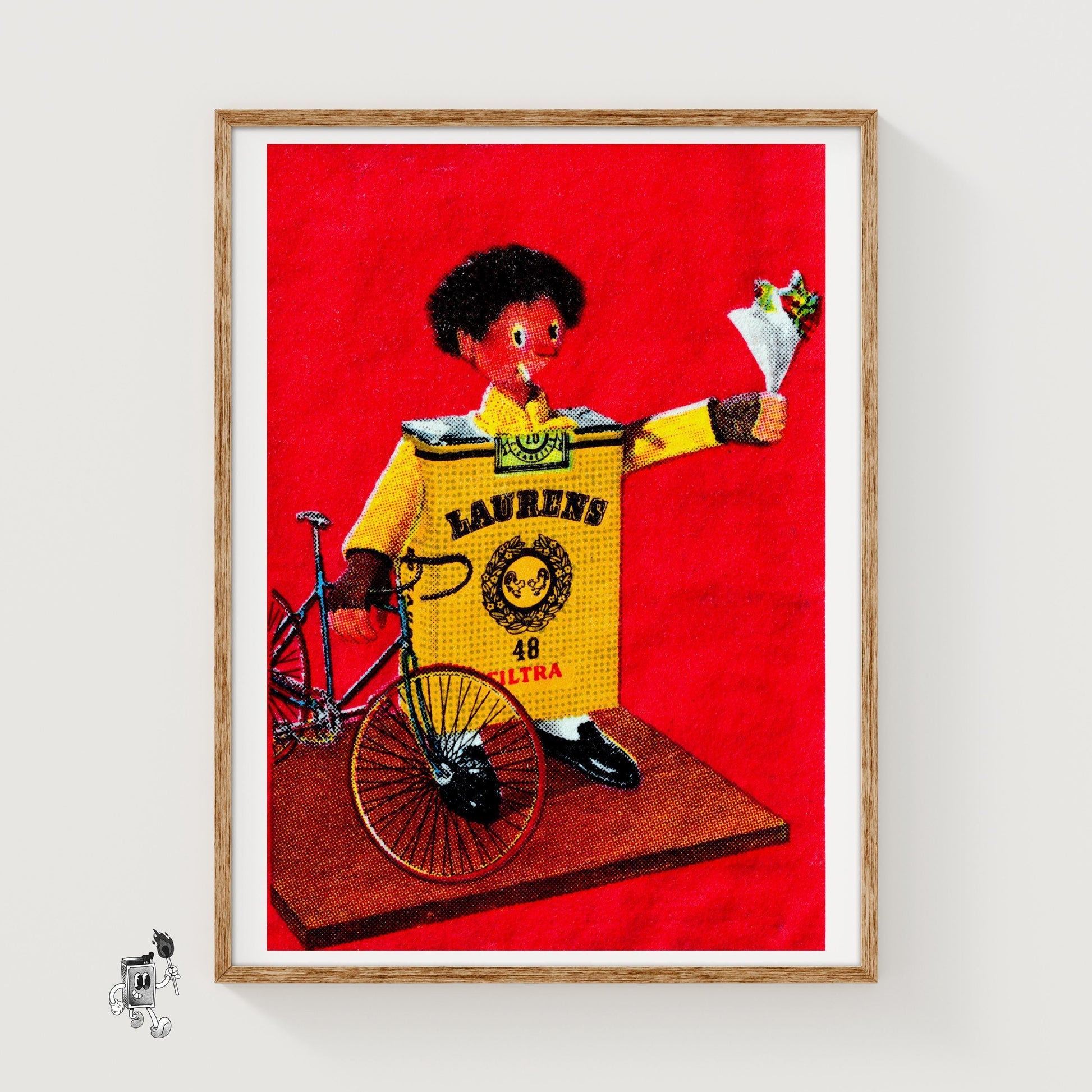 Cigarette Simp - vintage matchbox label print