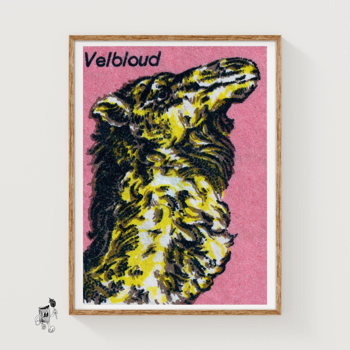 Camel Head - vintage matchbox label print