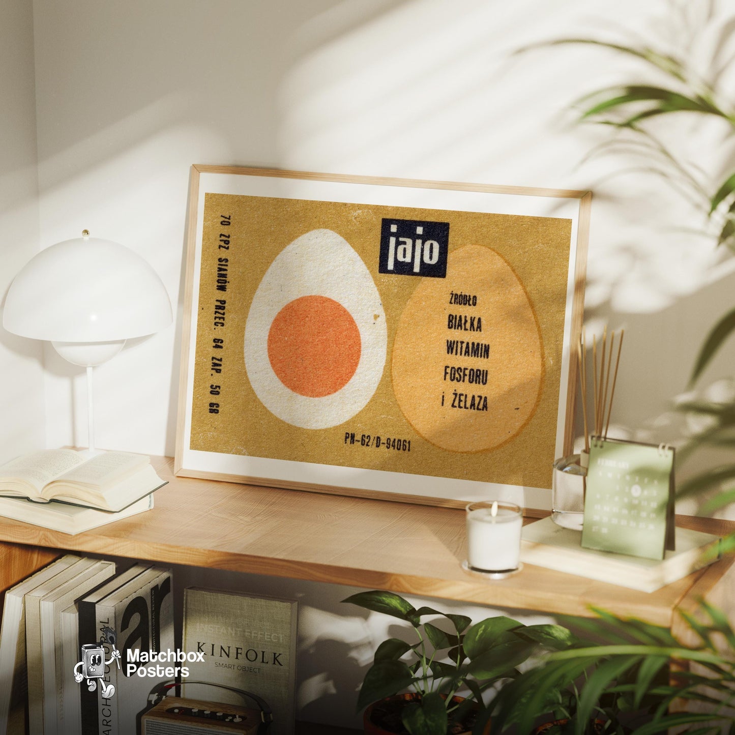 Illustration Of An Egg - vintage matchbox label print - office wall