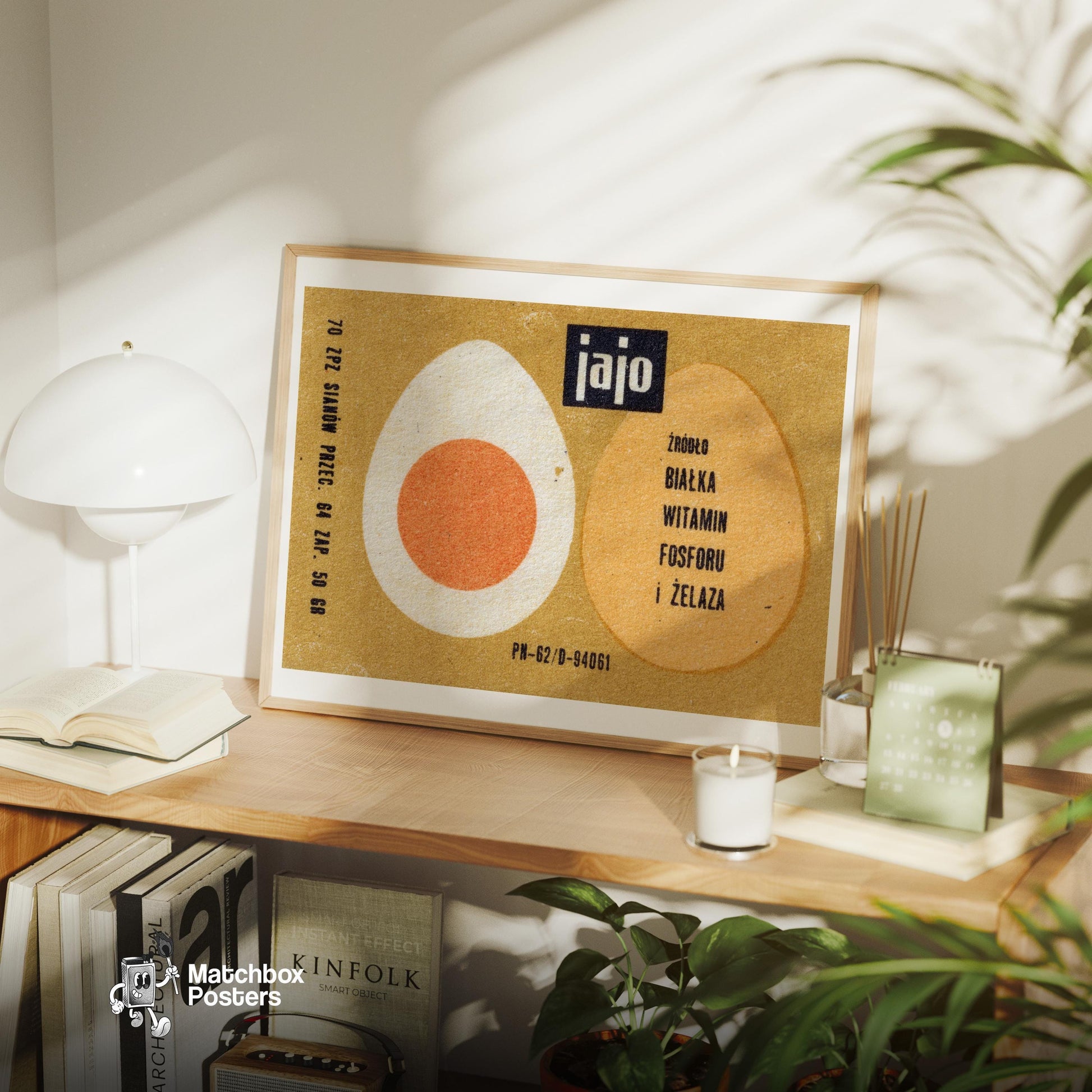 Illustration Of An Egg - vintage matchbox label print - office wall