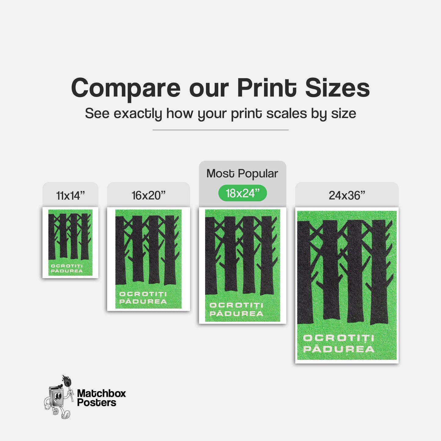 Protect the Forest - vintage matchbox label print - gallery wall preview