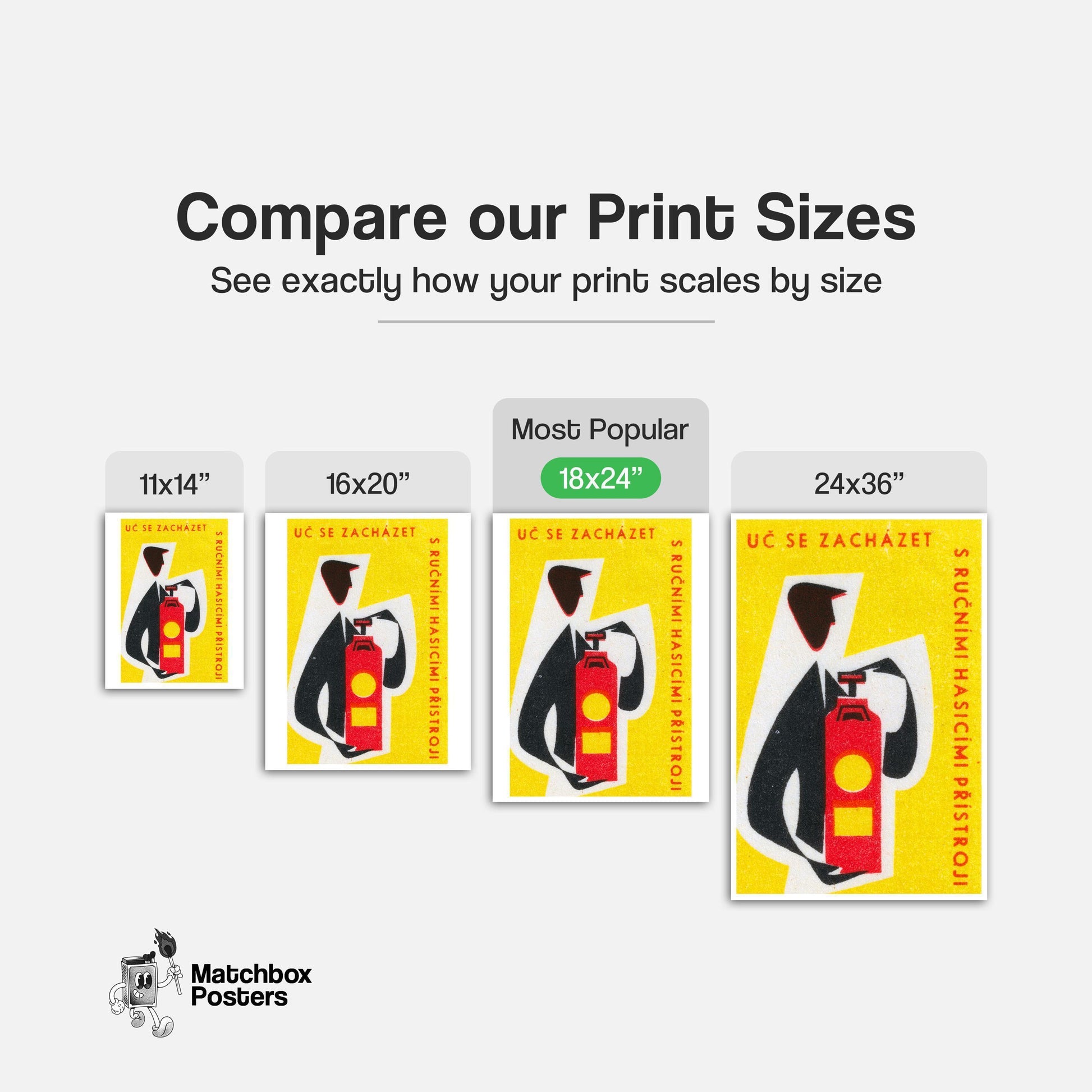 Abstract Representation Of A Fire Extinguisher - vintage matchbox label print - gallery wall preview