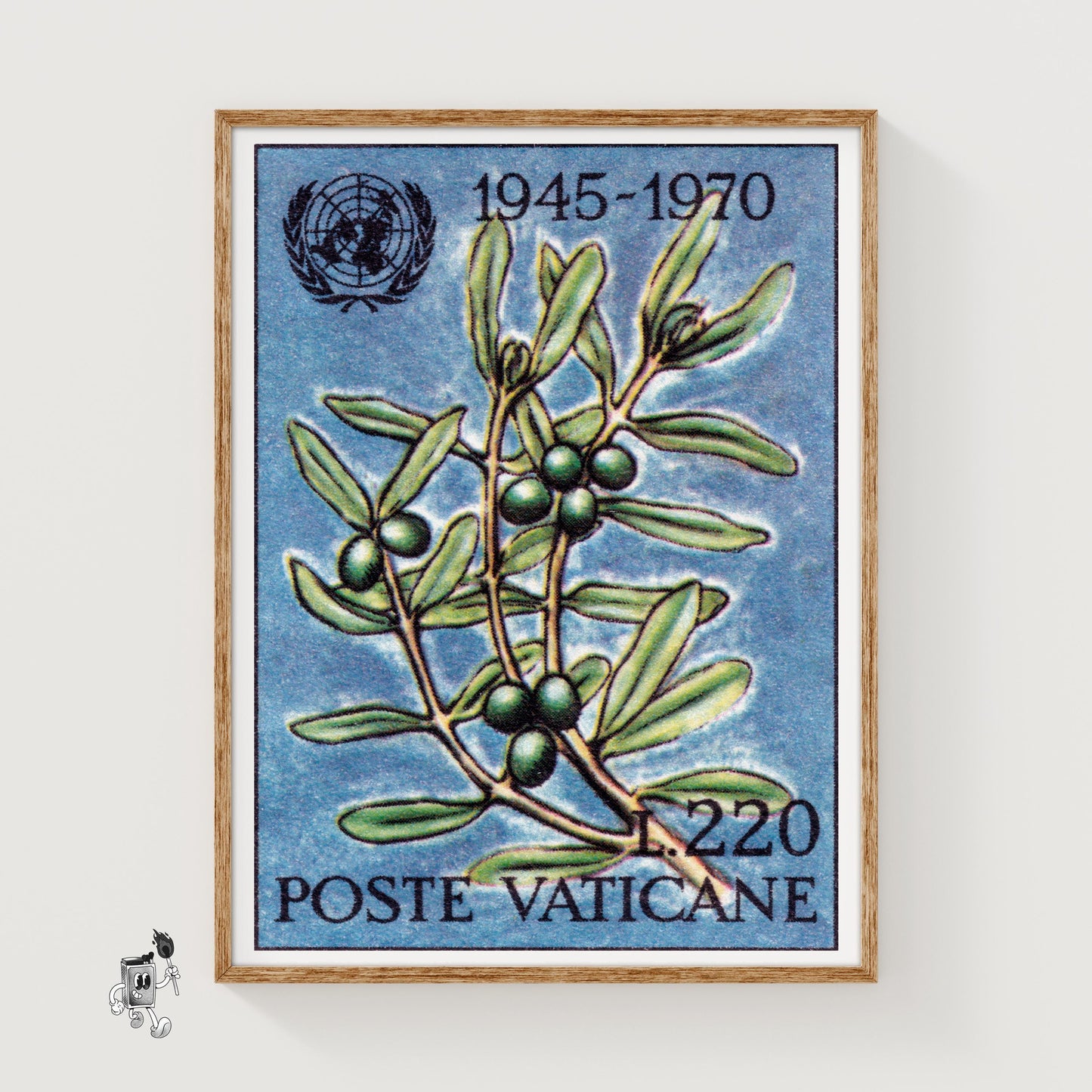 Olive Branch - vintage matchbox label print
