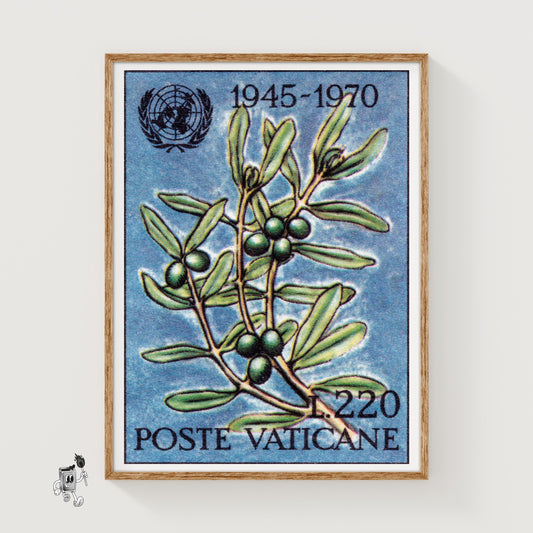 Olive Branch - vintage matchbox label print