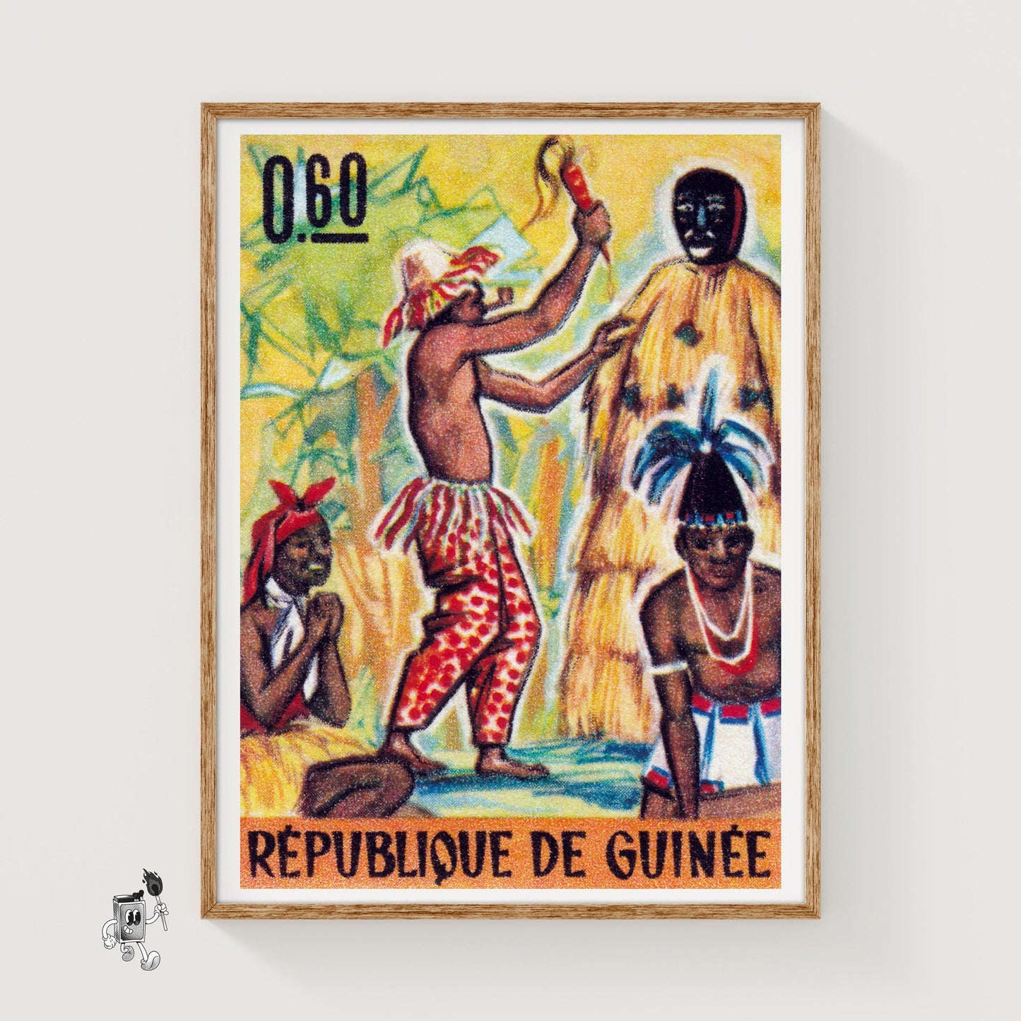 Tribal Ceremony - vintage matchbox label print