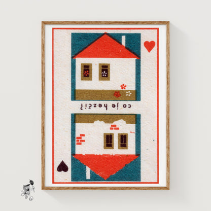 House - vintage matchbox label print
