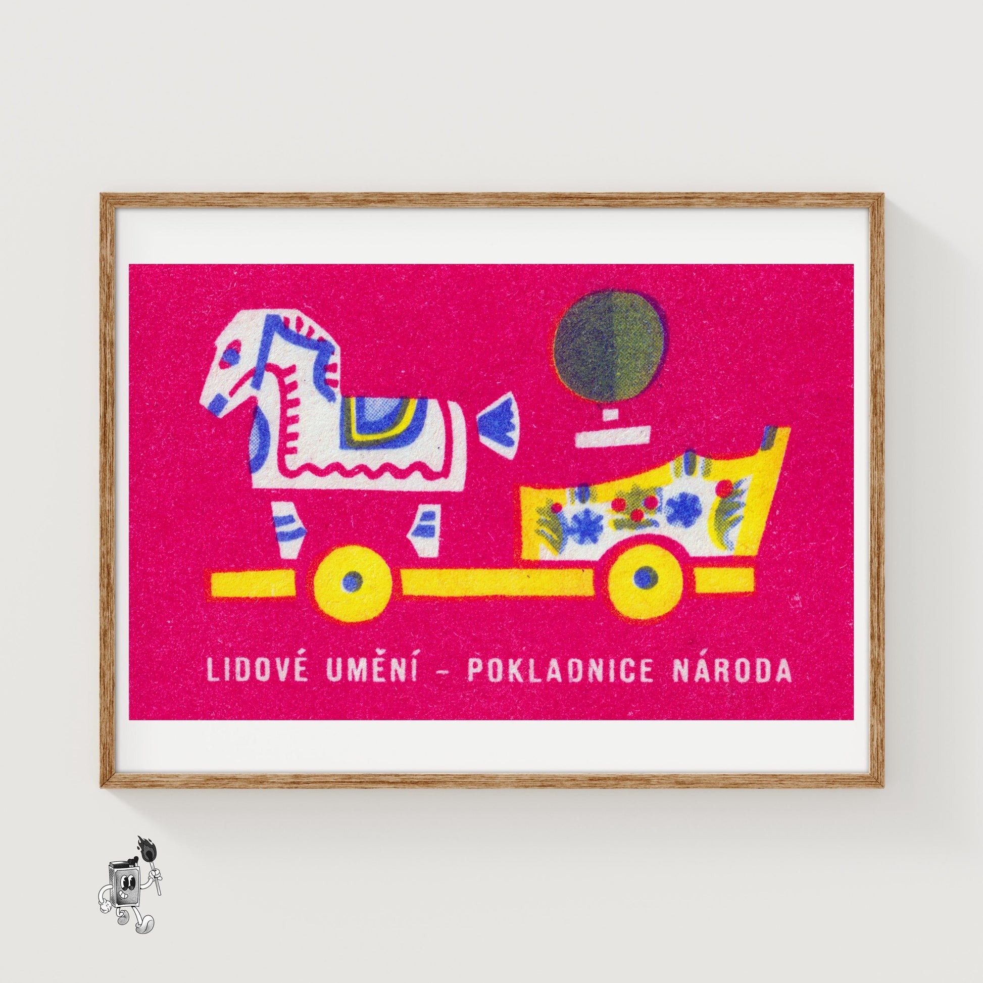 Horse and Cart - vintage matchbox label print