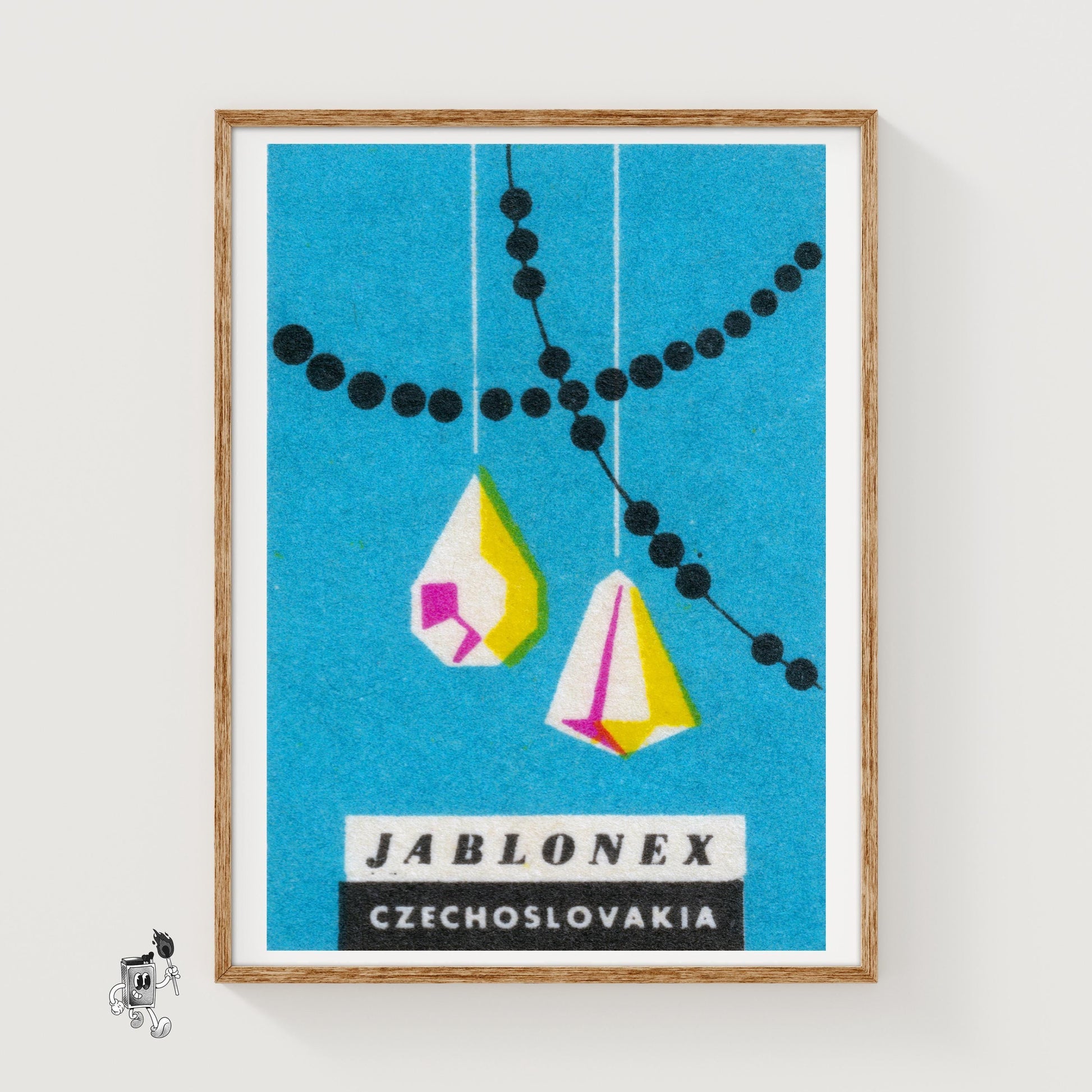 Gemstones - vintage matchbox label print