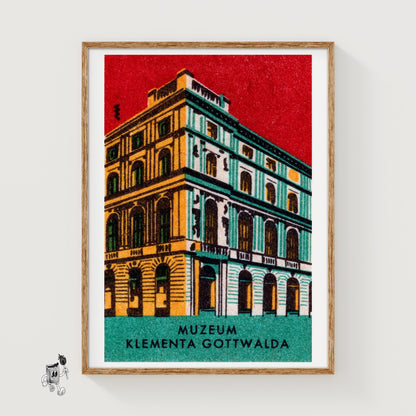 Klement Gottwald Museum - vintage matchbox label print