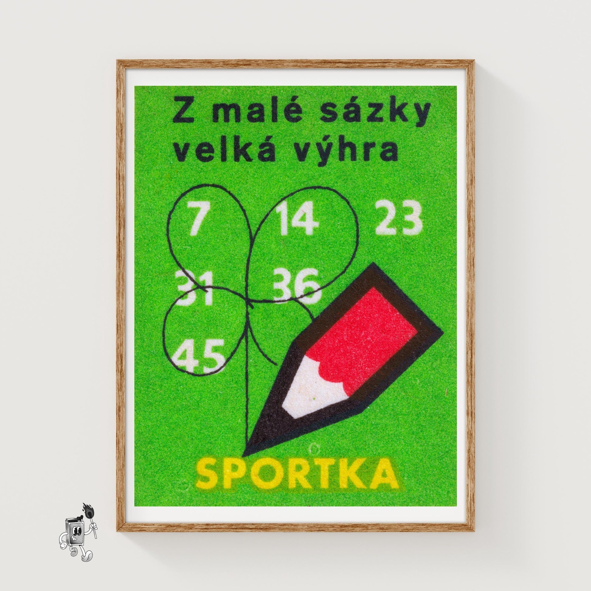 Big Win from Small Bet - vintage matchbox label print
