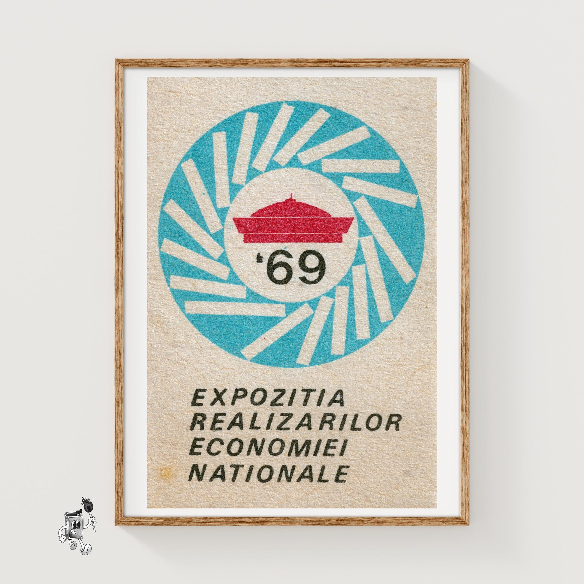 National Economy Showcase - vintage matchbox label print