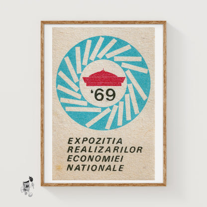 National Economy Showcase - vintage matchbox label print