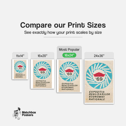 National Economy Showcase - vintage matchbox label print - gallery wall preview