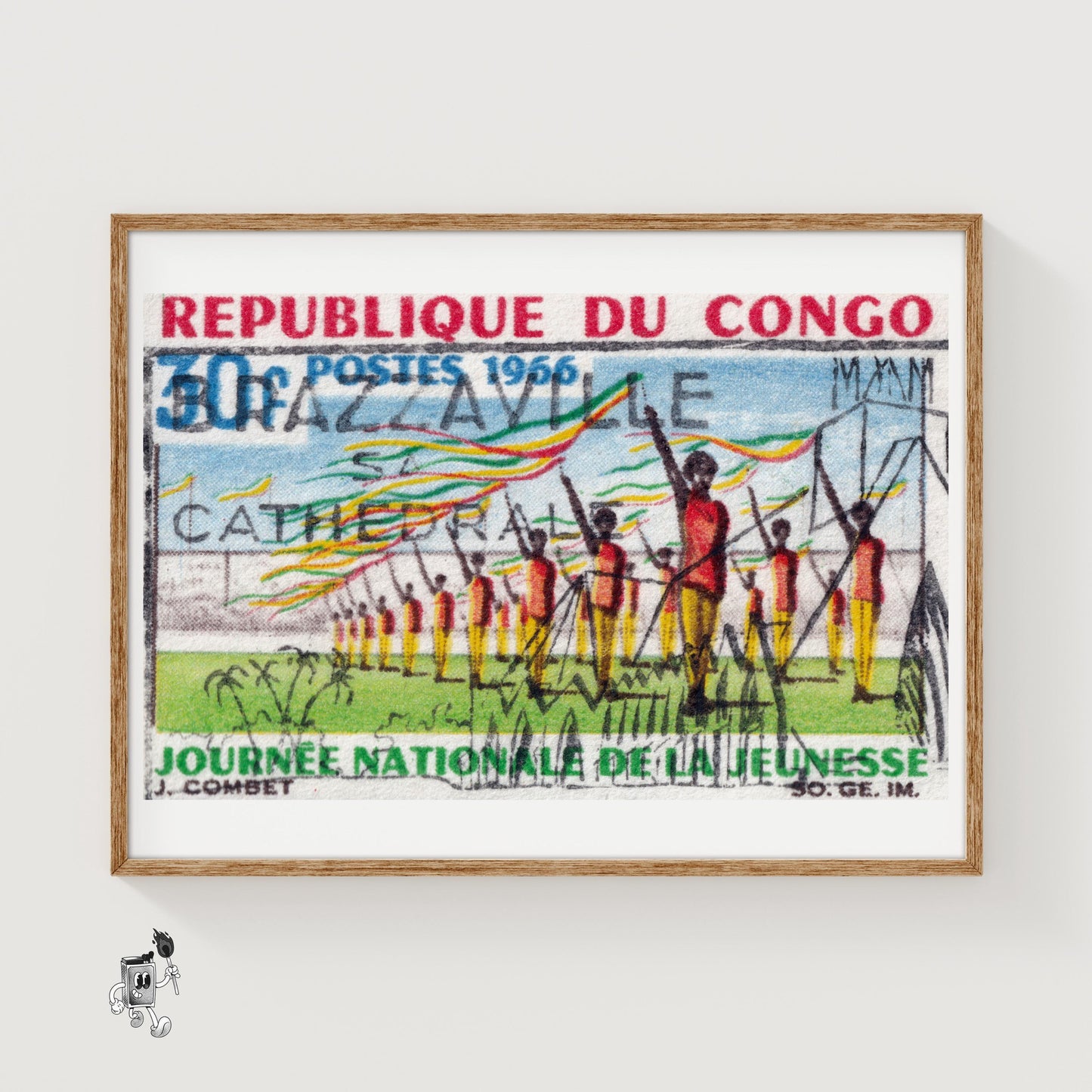 National Parade - vintage matchbox label print