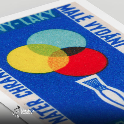 Paintbrush - vintage matchbox label print - close-up detail