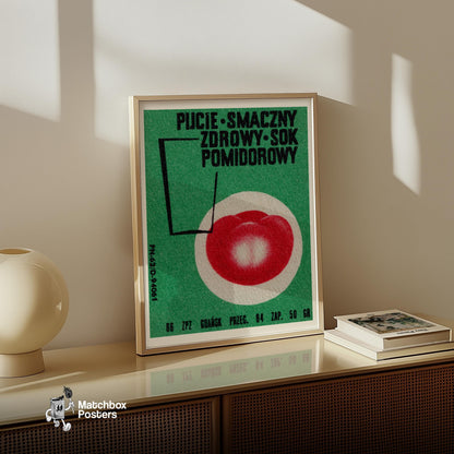Tomato - vintage matchbox label print - size comparison