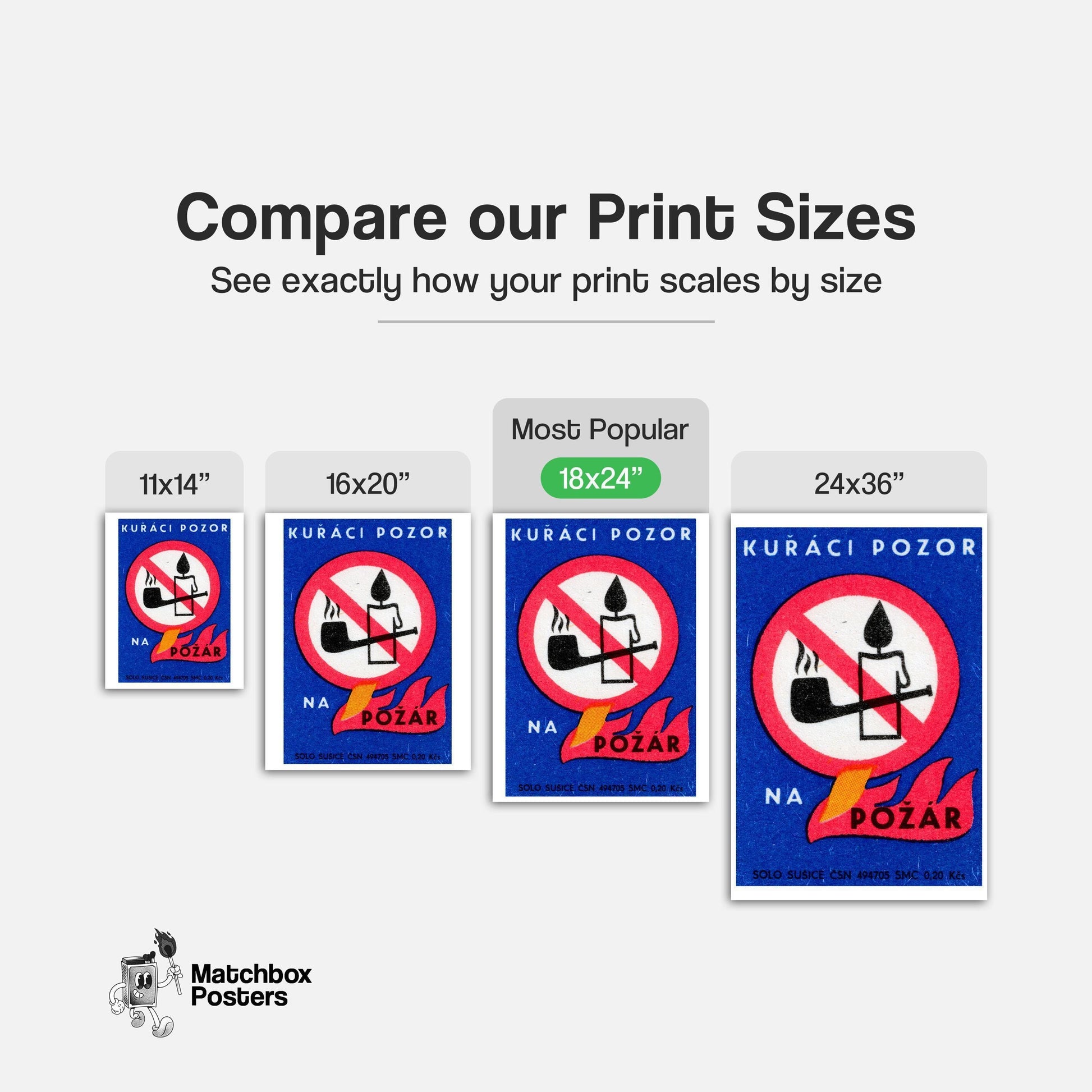 No Pipes or Candles - vintage matchbox label print - gallery wall preview