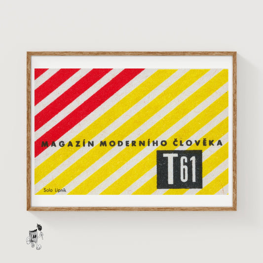 Modern Man Magazine - vintage matchbox label print