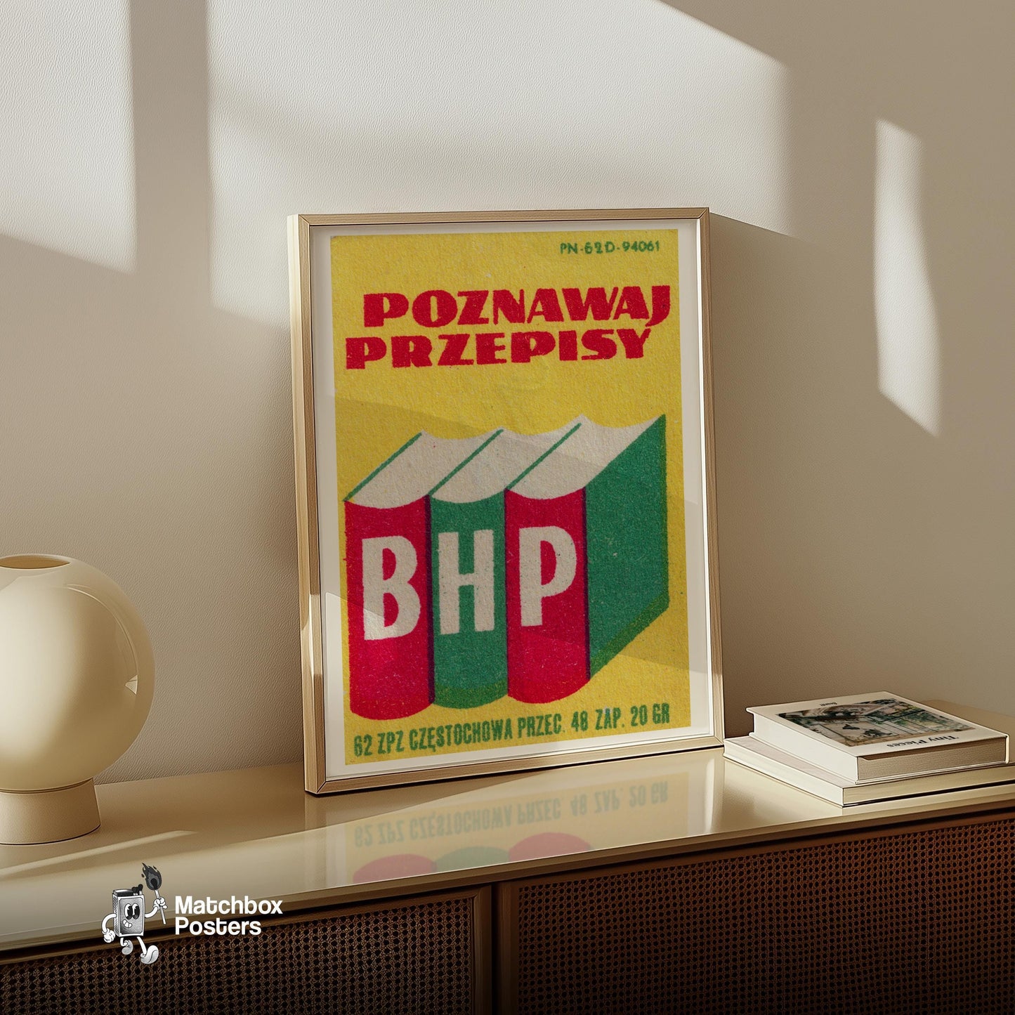 Prescription Book - vintage matchbox label print - size comparison