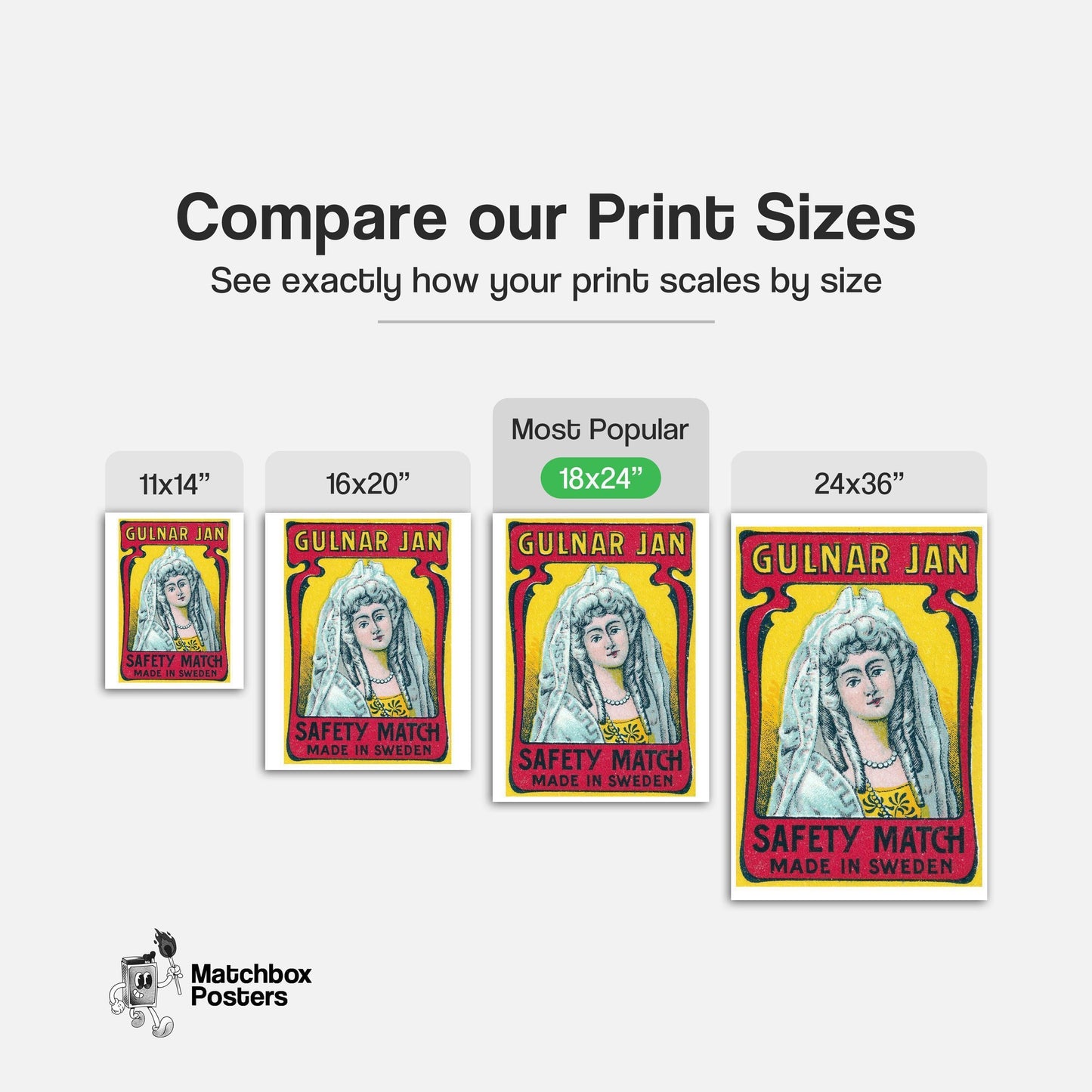 Woman in White Veil - vintage matchbox label print - gallery wall preview