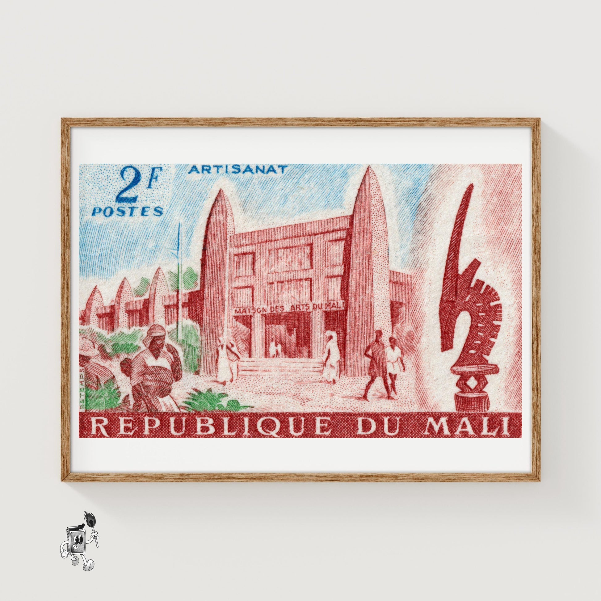 Centre of Artisinal Arts - vintage matchbox label print