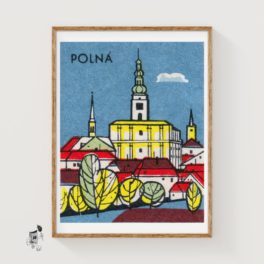 Church - vintage matchbox label print