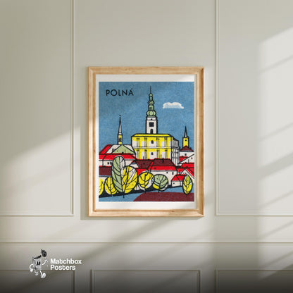 Church - vintage matchbox label print - bedroom mockup