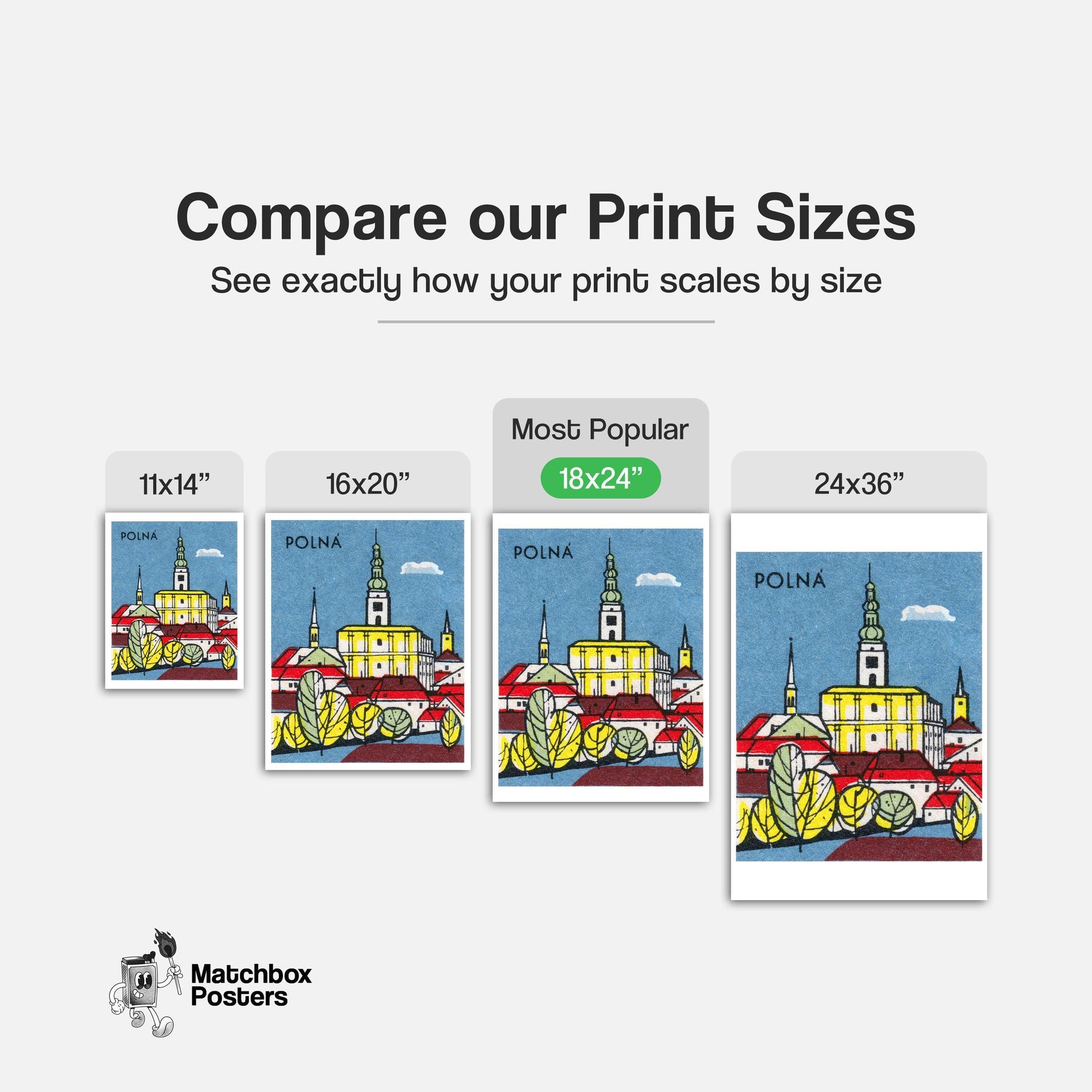 Church - vintage matchbox label print - gallery wall preview
