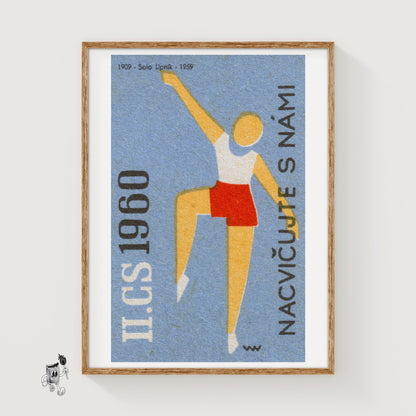 The Dancer - vintage matchbox label print