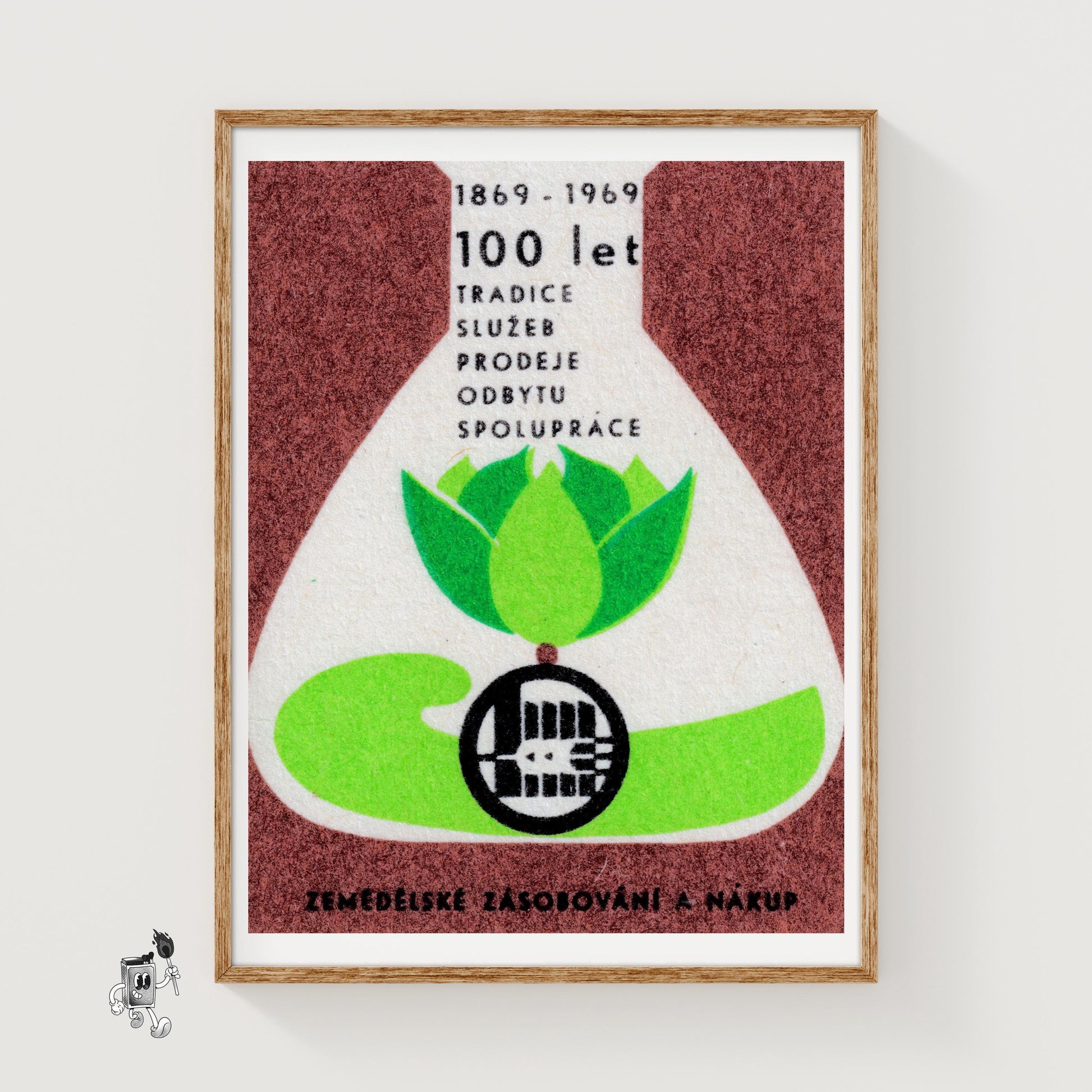 Chemicals for Agriculture - vintage matchbox label print