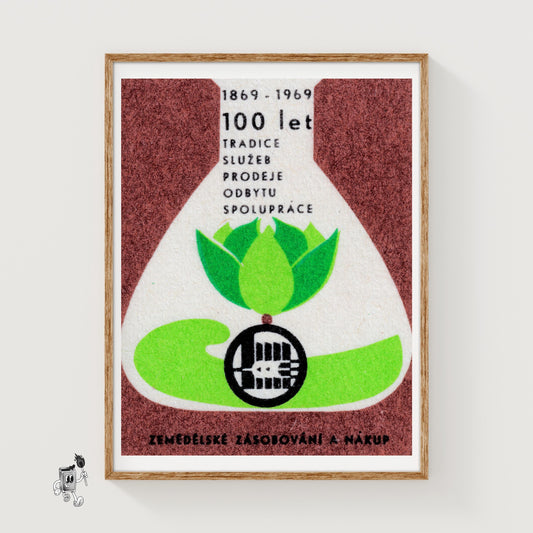 Chemicals for Agriculture - vintage matchbox label print