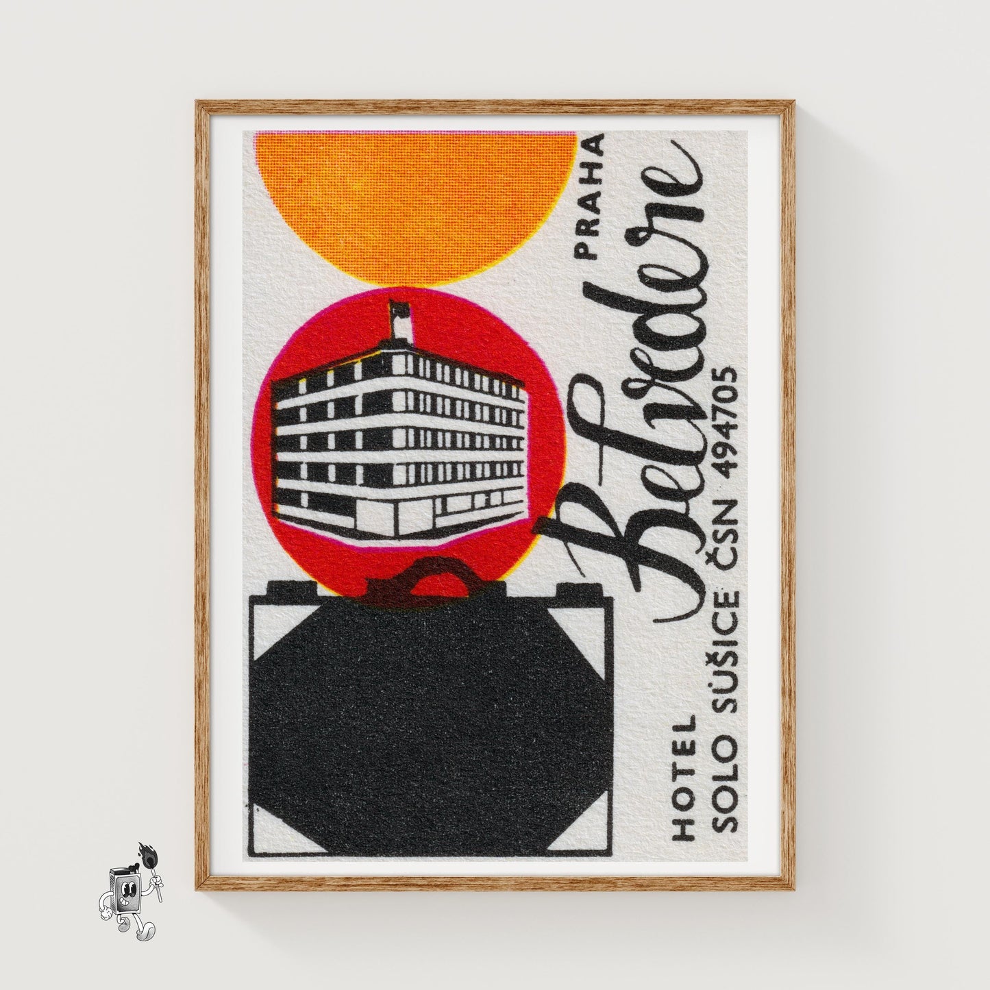 Modern Architecture - vintage matchbox label print